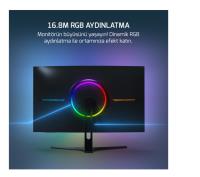 27 GAMEPOWER Vivid V60 27" Curved RGB SİYAH 240Hz 0.5ms Curved  VA Monitör 
